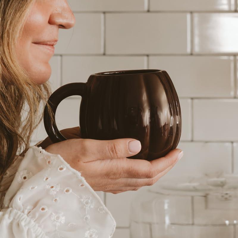 imageSweet Water Decor Halloween Ghost Coffee Mug 12oz Black Ceramic Fall Mug Cute Spooky Season Drinkware for Coffee Tea ampamp Cocoa Microwave ampamp Dishwasher Safe Gift for Women ampamp MenPumpkin  Brown