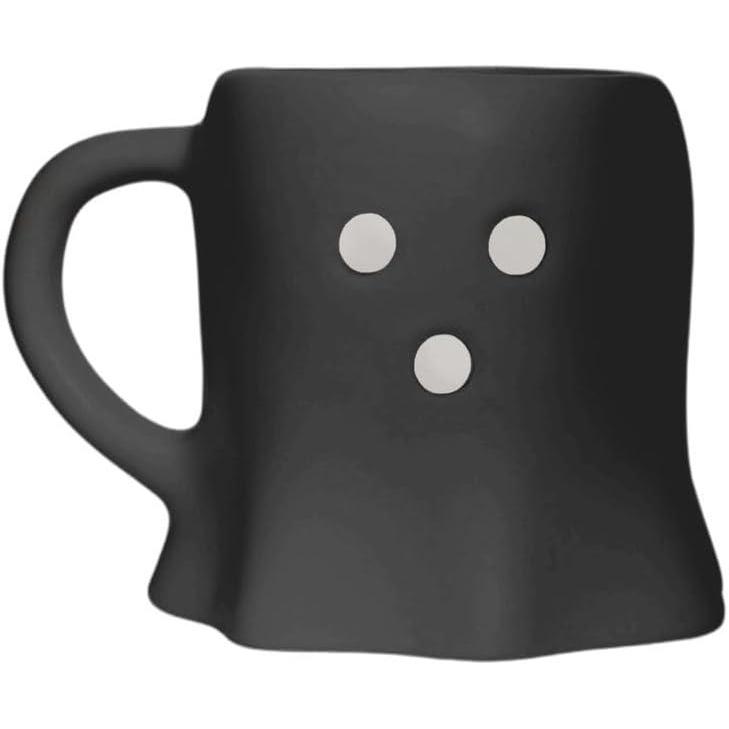 imageSweet Water Decor Halloween Ghost Coffee Mug 12oz Black Ceramic Fall Mug Cute Spooky Season Drinkware for Coffee Tea ampamp Cocoa Microwave ampamp Dishwasher Safe Gift for Women ampamp MenGhost  Black