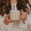 imageSweet Water Decor Gold Spiderwebs Mug 14oz Fine Bone China Coffee Cup with Gold Handle Cute Halloween Decorations for Home Spider Web Mug Fall Seasonal Decor Spooky Season Gifts for WomenGold Leaves