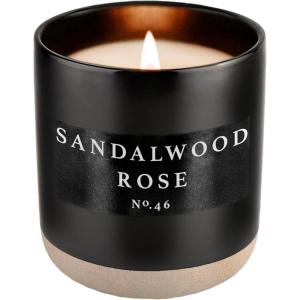 imageSweet Water Decor Christmas Candle  Cinnamon Trees Orange and Clove Scented Winter Candle  Christmas Soy Candles and Decor for Home  12oz Sandstone Jar 50 Hour Burn Time Made in The USASandalwood Rose