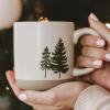 imageSweet Water Decor Gingerbread Coffee Mug 14oz Stoneware Christmas Mug Dishwasher ampamp Microwave Safe Large Holiday Winter Cup for Coffee Tea ampamp Hot Chocolate Stocking Stuffer Gifts for WomenGreen Trees