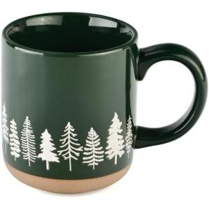 imageSweet Water Decor Gingerbread Coffee Mug 14oz Stoneware Christmas Mug Dishwasher ampamp Microwave Safe Large Holiday Winter Cup for Coffee Tea ampamp Hot Chocolate Stocking Stuffer Gifts for WomenPine Trees