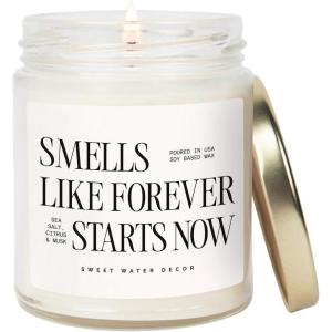 imageSweet Water Decor Smells Like Shes Playing Mahjong Candle Funny Mahjong Gift for Women 9oz Candle with Gold Lid Sea Salt Citrus Musk Amber Scent NonToxic Soy Wax Unique Game Night Gift IdeaSmells Like Forever Starts Now