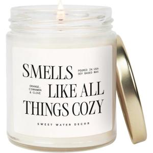 imageSweet Water Decor Smells Like Shes Playing Mahjong Candle Funny Mahjong Gift for Women 9oz Candle with Gold Lid Sea Salt Citrus Musk Amber Scent NonToxic Soy Wax Unique Game Night Gift IdeaSmells Like All Things Cozy