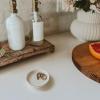 imageSweet Water Decor Blue Deft Jewelry Dish Tray  Ceramic Ring Dish for Bridal Shower Wedding and Home Decor  Elegant Jewelry Holder ampamp Organizer for WomenGold Heart