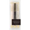 imageSweet Water Decor Mr and Mrs Wedding Pen Set 2 Piece Ballpoint Pens with Gold Accents Black and Grey Delft Design Medium Black Ink Perfect for Guest Book Engagement Bridal Shower Newlywed GiftInspirational Set