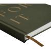 image:imageSweet Water Decor Bible Study Journal with Ribbon Bookmark Notebook for Church Sermon Notes 112 Ruled Pages for Writing Grey Fabric Hardcover with Gold Foil Christian Gift for WomenGo For It