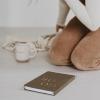 image:imageSweet Water Decor Bible Study Journal with Ribbon Bookmark Notebook for Church Sermon Notes 112 Ruled Pages for Writing Grey Fabric Hardcover with Gold Foil Christian Gift for WomenGo For It