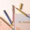 image:imageSweet Water Decor Elegant Gold Metal Pen Set Refillable Black Ink Ballpoint Pens for Home Office amp School Chic Desk Accessories for Women Cute Journaling amp Writing Gift for Teachers and StudentsGood Vibes Set
