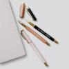 image:imageSweet Water Decor Elegant Gold Metal Pen Set Refillable Black Ink Ballpoint Pens for Home Office amp School Chic Desk Accessories for Women Cute Journaling amp Writing Gift for Teachers and StudentsWork Hard Set