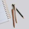 image:imageSweet Water Decor Elegant Gold Metal Pen Set Refillable Black Ink Ballpoint Pens for Home Office amp School Chic Desk Accessories for Women Cute Journaling amp Writing Gift for Teachers and StudentsWork Hard Set