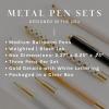 image:imageSweet Water Decor Elegant Gold Metal Pen Set Refillable Black Ink Ballpoint Pens for Home Office amp School Chic Desk Accessories for Women Cute Journaling amp Writing Gift for Teachers and StudentsGo For It Set