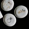 image:imageSweet Water Decor Gold Delft Round Trinket Box Jewelry Storage for Nightstand Dresser or Counter Small Ring amp Keepsake Storage Elegant Gift for Wedding Anniversary or HostessModern