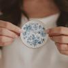 image:imageSweet Water Decor Gold Delft Round Trinket Box Jewelry Storage for Nightstand Dresser or Counter Small Ring amp Keepsake Storage Elegant Gift for Wedding Anniversary or HostessBlue Delft