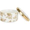 image:imageSweet Water Decor Gold Delft Round Trinket Box Jewelry Storage for Nightstand Dresser or Counter Small Ring amp Keepsake Storage Elegant Gift for Wedding Anniversary or HostessGold Delft