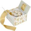 image:imageSweet Water Decor Gold Delft Round Trinket Box Jewelry Storage for Nightstand Dresser or Counter Small Ring amp Keepsake Storage Elegant Gift for Wedding Anniversary or HostessGold Delft