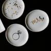 image:imageSweet Water Decor Gold Delft Round Trinket Box Jewelry Storage for Nightstand Dresser or Counter Small Ring amp Keepsake Storage Elegant Gift for Wedding Anniversary or HostessMrs