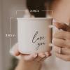 image:imageSweet Water Decor Pink Heart Coffee Mug 14oz Stoneware Cup with Handle for Hot Cocoa Tea amp Cider Microwave amp Dishwasher Safe Romantic Valentines Day Gift for HerLove You  Neutral