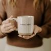 image:imageSweet Water Decor Pink Heart Coffee Mug 14oz Stoneware Cup with Handle for Hot Cocoa Tea amp Cider Microwave amp Dishwasher Safe Romantic Valentines Day Gift for HerLove You