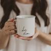 image:imageSweet Water Decor Pink Heart Coffee Mug 14oz Stoneware Cup with Handle for Hot Cocoa Tea amp Cider Microwave amp Dishwasher Safe Romantic Valentines Day Gift for HerDog Mom  Neutral