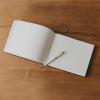 image:imageSweet Water Decor Wedding Guest Book  Elegant Tan Fabric Cover with Gold Foil Details 92 x 72 100 Unlined Sheets 200 Pages Ribbon Bookmark Ideal for Spring Weddings and Special EventsBlack Modern Guest Book