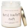 image:imageSweet Water Decor Be Still and Know Candle Sea Salt Jasmine Cream and Wood Scented Soy Wax Candle for Home Christian Gift for Women 9oz Clear Jar 40 Hour Burn Time Made in the USABest Teacher Ever
