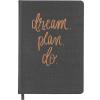 image:imageSweet Water Decor Bible Study Journal with Ribbon Bookmark Notebook for Church Sermon Notes 112 Ruled Pages for Writing Grey Fabric Hardcover with Gold Foil Christian Gift for WomenDream Plan Do