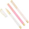 image:imageSweet Water Decor Elegant Gold Metal Pen Set Refillable Black Ink Ballpoint Pens for Home Office amp School Chic Desk Accessories for Women Cute Journaling amp Writing Gift for Teachers and StudentsBoss Lady Set