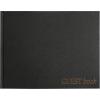 image:imageSweet Water Decor Wedding Guest Book  Elegant Tan Fabric Cover with Gold Foil Details 92 x 72 100 Unlined Sheets 200 Pages Ribbon Bookmark Ideal for Spring Weddings and Special EventsBlack Modern Guest Book