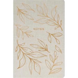 image:imageSweet Water Decor Bible Study Journal with Ribbon Bookmark Notebook for Church Sermon Notes 112 Ruled Pages for Writing Grey Fabric Hardcover with Gold Foil Christian Gift for WomenGold Leaf Notes