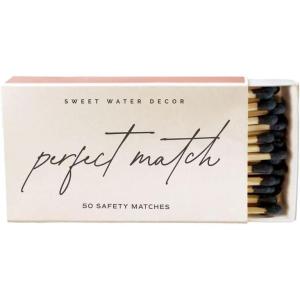 image:imageSweet Water Decor Black Safety Matches  Approx 50 Matchsticks 375 Length  Perfect Match Matchbox with Striking Pad  Home Decor Firestarter amp Candle Accessories  Housewarming GiftBlack  Matchbox
