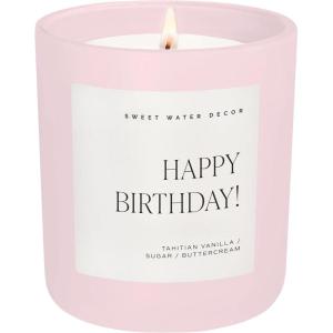 image:imageSweet Water Decor Boy Mama Candle NonToxic Soy Wax Palo Santo Scent Patchouli Lavender Cedarwood amp Vanilla 15oz Blue Matte Jar 70 Hour Burn Time Gift for New Mom Mothers Day amp Baby ShowerHappy Birthday