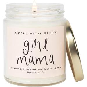 image:imageSweet Water Decor Boy Mama Candle NonToxic Soy Wax Palo Santo Scent Patchouli Lavender Cedarwood amp Vanilla 15oz Blue Matte Jar 70 Hour Burn Time Gift for New Mom Mothers Day amp Baby ShowerGirl Mama