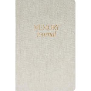 image:imageSweet Water Decor Memory Journal Cute Lined Reflection Notebook for Women 105 Ruled Prompt Pages for Writing Neutral Fabric Diary with Gold Foil Details