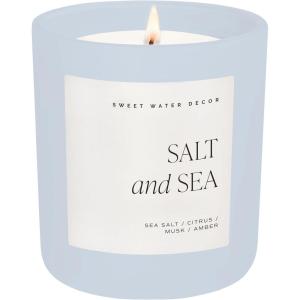 image:imageSweet Water Decor Relax Girl Candle  Peppermint Clove Cedar Eucalyptus Scented Aromatherapy Candle  15oz Tan Matte Jar 70 Hour Burn Time Made in The USA NonToxic Soy Wax Spa Gift for SpringBlue