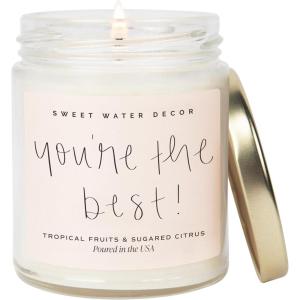 image:imageSweet Water Decor Mahjong Candle Mahjong Gifts for Women 9oz Jar with Gold Lid 40 Hour Burn Time NonToxic Soy Wax Candle Scent Notes of Sea Salt Citrus Musk amp Amber Unique Game Night DecorYoure The Best