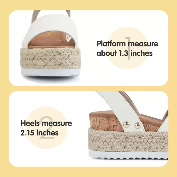 imagePANDANINJIA Girls Sandals Flatform Wedge Open Toe Summer Shoes Little Big Kid Flower Girl Heels Dress ShoesWhite Nubuck