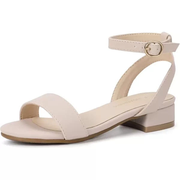 imagePANDANINJIA Girls Sandals Low Heels Dress Shoes Open Toe Flower Girl Wedding Party for Little Big Kid Dress SandalsNudenubuck