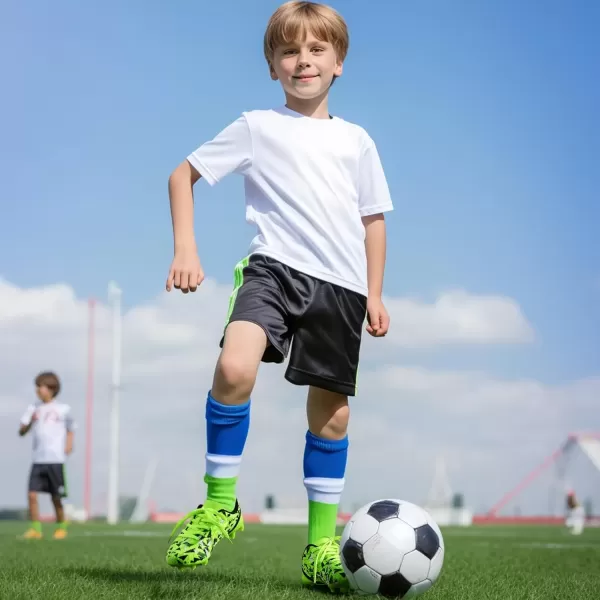 imagePANDANINJIA Kids Soccer Cleats Girls Boys FGAG UnisexChild Athletic Outdoor Football ShoesGreen