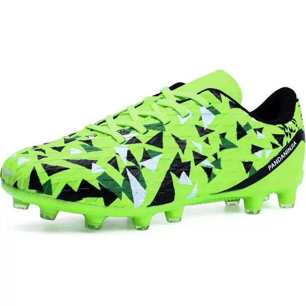 imagePANDANINJIA Kids Soccer Cleats Girls Boys FGAG UnisexChild Athletic Outdoor Football ShoesGreen