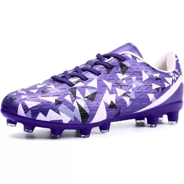 imagePANDANINJIA Kids Soccer Cleats Girls Boys FGAG UnisexChild Athletic Outdoor Football ShoesPurple
