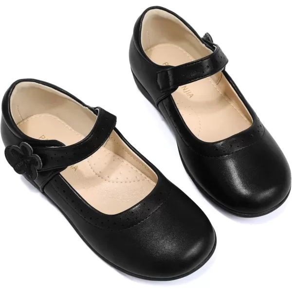 imagePANDANINJIA Girls Mary Jane School Uniform Dress Shoes Josie Girls Flats for Toddler Little Kid Big Kid