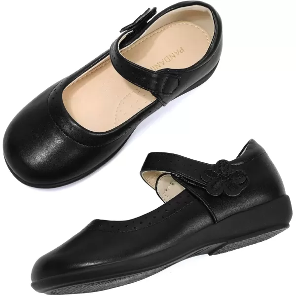 imagePANDANINJIA Girls Mary Jane School Uniform Dress Shoes Josie Girls Flats for Toddler Little Kid Big Kid