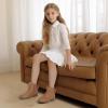 imagePANDANINJIA Girls Boots Toddler Kids Fashion Short Ankle Dress Bow Booties with Side Zipper BootsBrown Pu