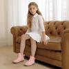 imagePANDANINJIA Girls Boots Toddler Kids Fashion Short Ankle Dress Bow Booties with Side Zipper BootsPink Pu