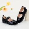 imagePANDANINJIA Naomi Girls Dress Shoes Mary Jane Ballet Flats Flower Girl Wedding Party Communion Shoes for Toddler Little Kid Big KidBlack Patent