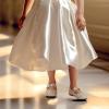 imagePANDANINJIA Naomi Girls Dress Shoes Mary Jane Ballet Flats Flower Girl Wedding Party Communion Shoes for Toddler Little Kid Big KidGold Glitter