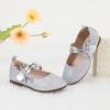 imagePANDANINJIA Naomi Girls Dress Shoes Mary Jane Ballet Flats Flower Girl Wedding Party Communion Shoes for Toddler Little Kid Big KidSilver Glitter