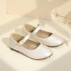 imagePANDANINJIA Girls Dress Shoes Flower Girl Ballet Pearl Flats Adela Wedding Party School for Toddler Little KidRena Champagne Pu