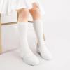 imagePANDANINJIA Toddler Girls Mary Jane School Shoes Kids Elastic Strap Platform Flats Dress ShoesWhite Pu